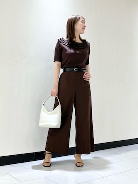 ANAYI（アナイ）の「アイレットレースハーフスリーブ プルオーバー