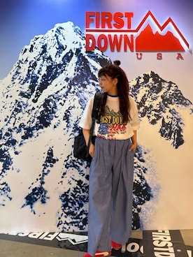 「FIRST DOWN（ファーストダウン）のアイテム」を使った、ファーストダウン＠東京officialさん（レディース・152cm）の夏コーディネート
