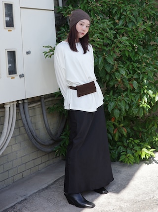 「TODAYFUL(トゥデイフル)のTODAYFUL Seamless Cashmere Beanie シームレスカシミアビーニー/12621013(ニットキャップ/ビーニー)」を使った、梨花さん(レディース・150cm)の秋コーディネート