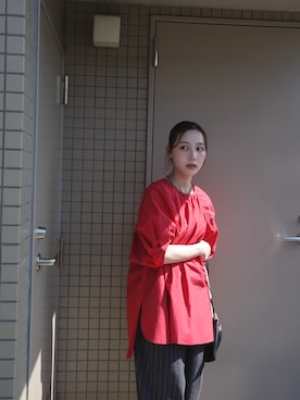 「anuke（アンヌーク）のアイテム（パンツ）」を使った、梨花さん（レディース・150cm）の夏コーディネート