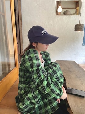 「UMBRO（アンブロ）のアイテム」を使った、梨花さん（レディース・150cm）の夏コーディネート
