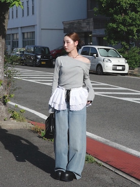「anuke（アンヌーク）のアイテム」を使った、梨花さん（レディース・150cm）の夏コーディネート