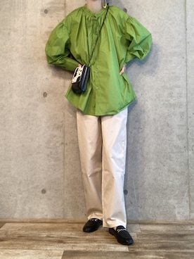 「LAC-VERT（ラック・ヴェール）のアイテム（トップス）」を使った、エリーさん（レディース・163cm）の春コーディネート