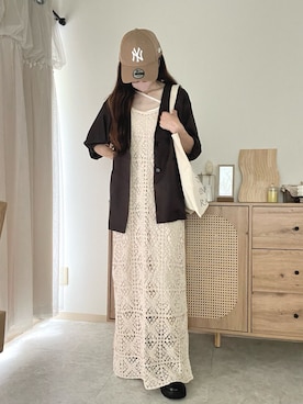 「淡色カジュアル」｜エリーさん（レディース・163cm）の秋コーディネート