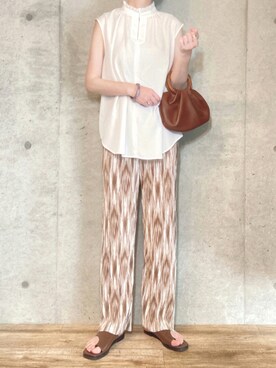 「INCEDE（インシード）のアイテム（パンツ）」を使った、エリーさん（レディース・163cm）の夏コーディネート
