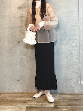 「24SS春の新作」｜「アイテム（その他）」を使った、エリーさん（レディース・163cm）の春コーディネート