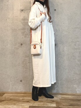 「florist」｜「アイテム（ワンピース/ドレス）」を使った、エリーさん（レディース・163cm）の冬コーディネート