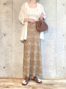 「FUN.TRINITY（ファン トリニティー）のアイテム」を使った、エリーさん（レディース・163cm）の夏コーディネート