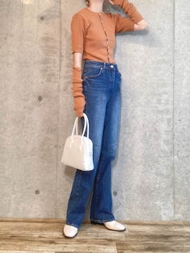 「EDWIN」｜「アイテム（ブーツ）」を使った、エリーさん（レディース・163cm）の秋コーディネート