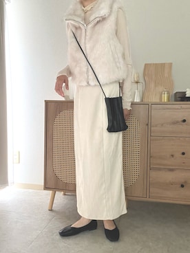 「アイテム（ワンピース）」を使った、エリーさん（レディース・163cm）の秋コーディネート