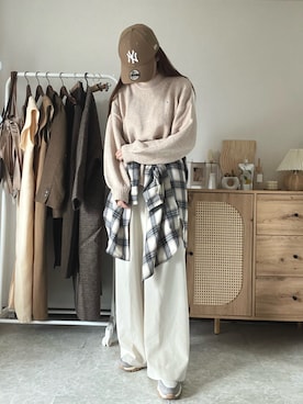 「アイテム（その他）」を使った、エリーさん（レディース・163cm）の秋コーディネート