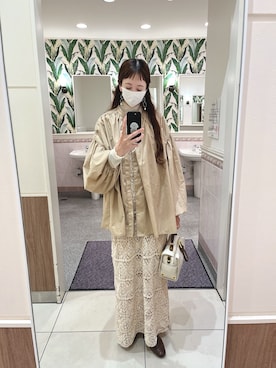 「淡色」｜「アイテム（その他）」を使った、エリーさん（レディース・163cm）の春コーディネート