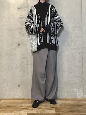 「Riberry（リベリー）のアイテム（スラックス）」を使った、エリーさん（レディース・163cm）の冬コーディネート