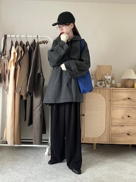 「アイテム（トレンチコート）」を使った、エリーさん（レディース・163cm）の秋コーディネート
