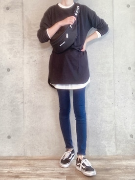 「FUN.TRINITY（ファン トリニティー）のアイテム」を使った、エリーさん（レディース・163cm）の秋コーディネート