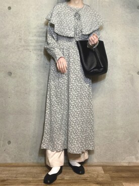 「CEMONEMO（セモネモ）のアイテム（バッグ）」を使った、エリーさん（レディース・163cm）の冬コーディネート