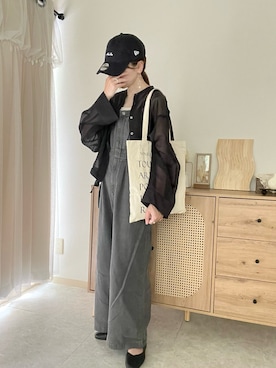 「アイテム（バレエシューズ）」を使った、エリーさん（レディース・163cm）の夏コーディネート