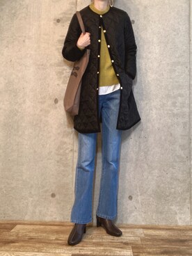 「Traditional Weatherwear」｜「アイテム（その他）」を使った、エリーさん（レディース・163cm）の秋コーディネート