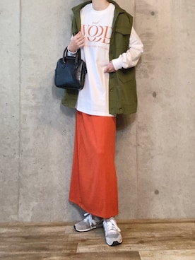 「NEWBALANCE」｜「アイテム（その他）」を使った、エリーさん（レディース・163cm）の春コーディネート