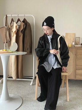 「アイテム（その他）」を使った、エリーさん（レディース・163cm）の秋コーディネート