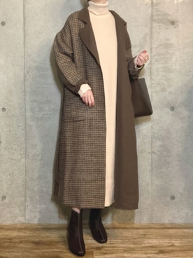 「ABITOKYO（アビトーキョー）のアイテム（ジャケット/アウター）」を使った、エリーさん（レディース・163cm）の冬コーディネート