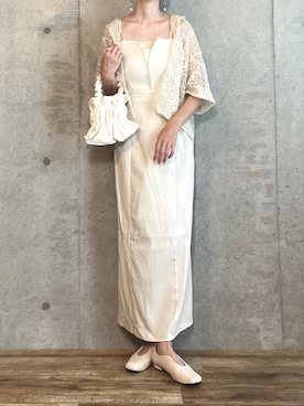 「淡色」｜「アイテム（その他）」を使った、エリーさん（レディース・163cm）の夏コーディネート