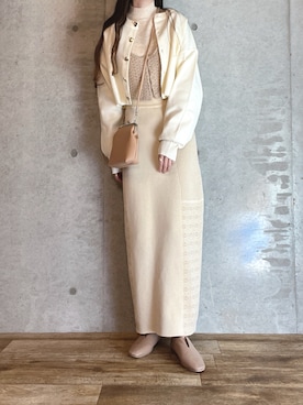 「淡色」｜「アイテム（その他）」を使った、エリーさん（レディース・163cm）の春コーディネート