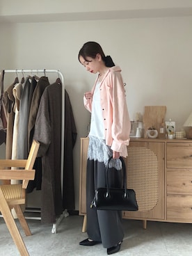 「BONLECILL（ボンルシール）のアイテム」を使った、エリーさん（レディース・163cm）の春コーディネート