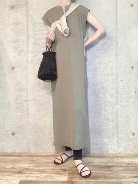 「FUN.TRINITY（ファン トリニティー）のアイテム」を使った、エリーさん（レディース・163cm）の夏コーディネート