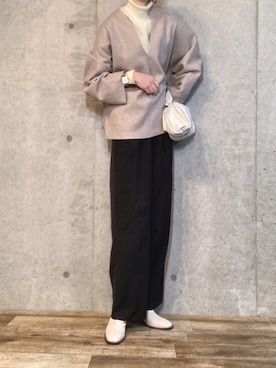 「tiptop」｜「アイテム（アナログ腕時計）」を使った、エリーさん（レディース・163cm）の冬コーディネート