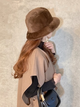 「COLOR TOKYO ACCESSORIES（カラートウキョウアクセサリー）のアイテム」を使った、エリーさん（レディース・163cm）の冬コーディネート