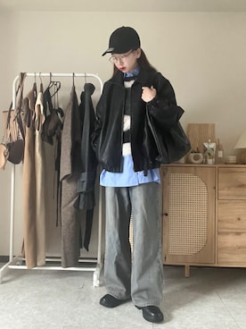 「アイテム（その他）」を使った、エリーさん（レディース・163cm）の冬コーディネート