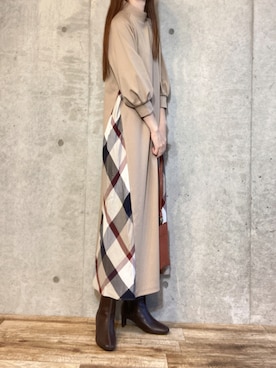 「cbクレストブリッジ」｜エリーさん（レディース・163cm）の冬コーディネート