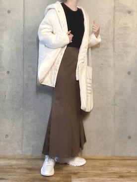 「SUGAR BISKET（シュガービスケット）のアイテム（その他アウター）」を使った、エリーさん（レディース・163cm）の秋コーディネート