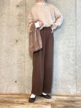 「KOBE LETTUCE」｜「アイテム（その他）」を使った、エリーさん（レディース・163cm）の秋コーディネート