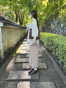 「大人可愛い、春」｜「アイテム（その他）」を使った、エリーさん（レディース・163cm）の春コーディネート