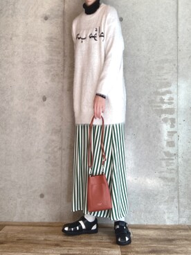 「Le temps riche（ルタンリッシュ）のアイテム（スカート）」を使った、エリーさん（レディース・163cm）の春コーディネート