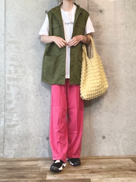 「シンフルコーデ」｜「アイテム（その他）」を使った、エリーさん（レディース・163cm）の春コーディネート