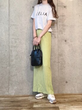 「ANGIE（アンジー）のアイテム（シューズ）」を使った、エリーさん（レディース・163cm）の夏コーディネート