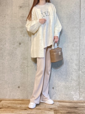 「AS KNOW AS plus（アズノゥアズプラス）のアイテム（スニーカー）」を使った、エリーさん（レディース・163cm）の冬コーディネート