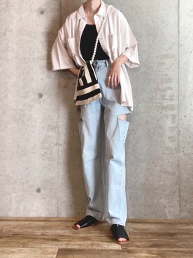 「florist」｜「アイテム（サンダル）」を使った、エリーさん（レディース・163cm）の夏コーディネート