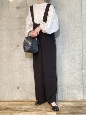 「アイテム（バレエシューズ）」を使った、エリーさん（レディース・163cm）の夏コーディネート