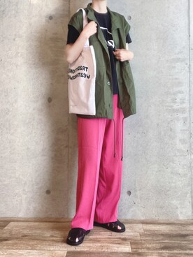 「LOW JACK DESIGN（ロウジャックデザイン）のアイテム」を使った、エリーさん（レディース・163cm）の夏コーディネート