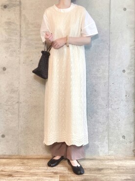 「sakishimatokyo」｜「アイテム（バレエシューズ）」を使った、エリーさん（レディース・163cm）の夏コーディネート