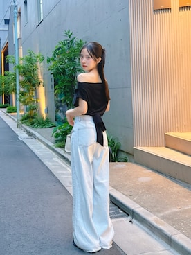 「TORY BURCH（トリーバーチ）のアイテム」を使った、こっとん🌷さん（レディース・155cm）の秋コーディネート