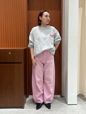 Ungridのデニムパンツ（ピンク系）を使った人気ファッション
