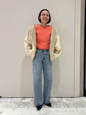 「Ungrid」｜山崎唯伽さん（レディース・162cm）の秋コーディネート
