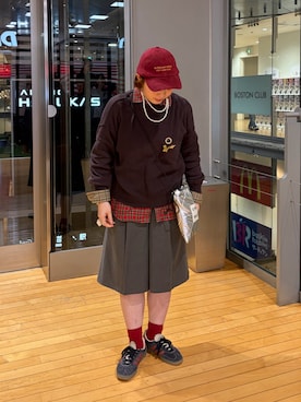 「Paul Smith（ポールスミス）のアイテム」を使った、ふうかさん（レディース・159cm）の冬コーディネート