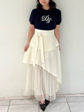 「dazzlin（ダズリン）のアイテム」を使った、shioriさん（レディース・155cm）の春コーディネート