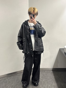 「アイテム（ウォレットチェーン）」を使った、Yuta さん（メンズ・173cm・10代）の秋コーディネート